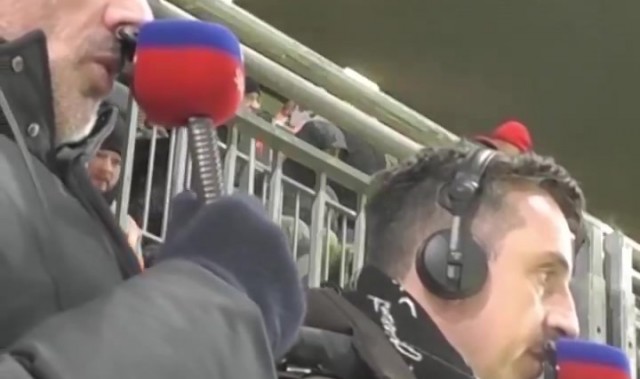 🎥“双红会”跌宕起伏，卡拉格和内维尔的现场reaction