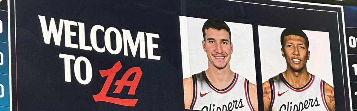 😍就在场边！快船新援博格丹+比彻姆来咯