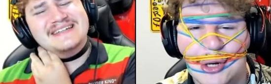 玩挺花啊你！主播为速通吃泻药 用电击项圈惩罚自己